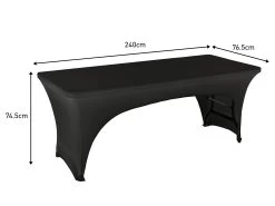Stretch Fit Table Cover Rectangle 2.4m Black -Gardena Store 992238 stretch fit table cover rectangle 2.4m black 7c