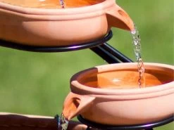 Terracotta Solar Water Fountain 5 Tier -Gardena Store 992350 terracotta 5 tier solar water fountain 0004 4