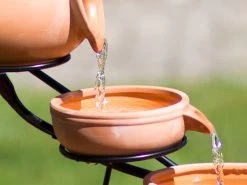 Terracotta Solar Water Fountain 5 Tier -Gardena Store 992350 terracotta 5 tier solar water fountain 0005 3