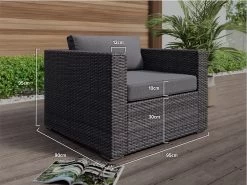 Sandpiper Rattan Armchair Dark 10 Sandpiper Rattan Armchair Dark -Gardena Store 996832 sandpiper rattan armchair dark 5b