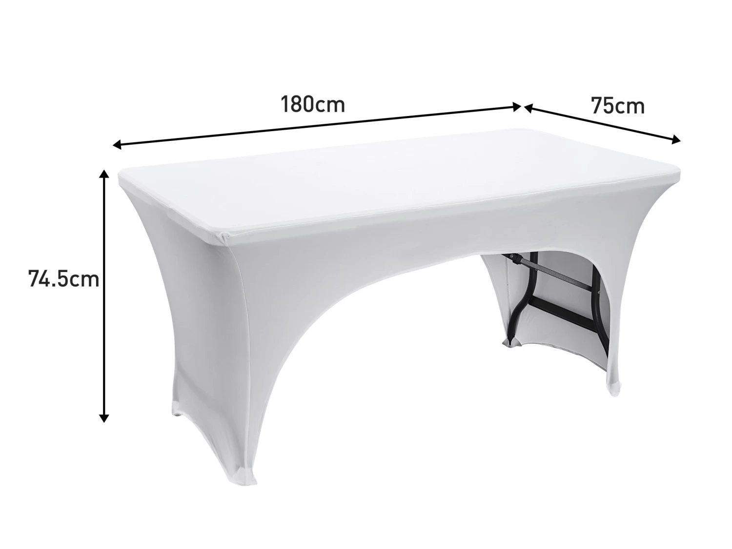 Stretch Fit Table Cover Rectangle 1.8m White 7 Stretch Fit Table Cover Rectangle 1.8m White - Image 5