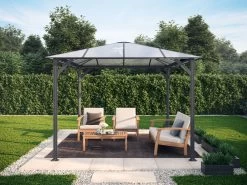 Hardtop Patio Gazebo 3m X 3m -Gardena Store ag c30 y 000bom 991815 sunor hardtop gazebo 10 x 10ft 2c