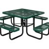 Picnic Table Square 8 Seater Commercial - Green 2 Picnic Table Square 8 Seater Commercial - Green -Gardena Store ag4hur1 green picnic table square 8 seater green 1b