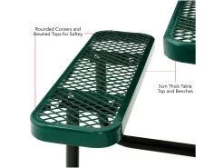 Picnic Table Square 8 Seater Commercial - Green 12 Picnic Table Square 8 Seater Commercial - Green -Gardena Store ag4hur1 green picnic table square 8 seater green 6b
