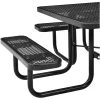 Picnic Table 6 Seater Commercial - Black -Gardena Store ag4hur5 black picnic table 6 seater black 5b