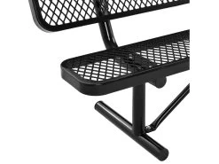 Park Bench 3 Seater Commercial - Black -Gardena Store ag4hut2 black park bench 3 seater black 8b