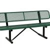 Park Bench 3 Seater Commercial - Green -Gardena Store ag4hut2 green park bench 3 seater green 1b