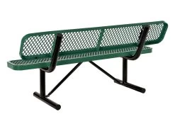 Park Bench 3 Seater Commercial - Green -Gardena Store ag4hut2 green park bench 3 seater green 5b