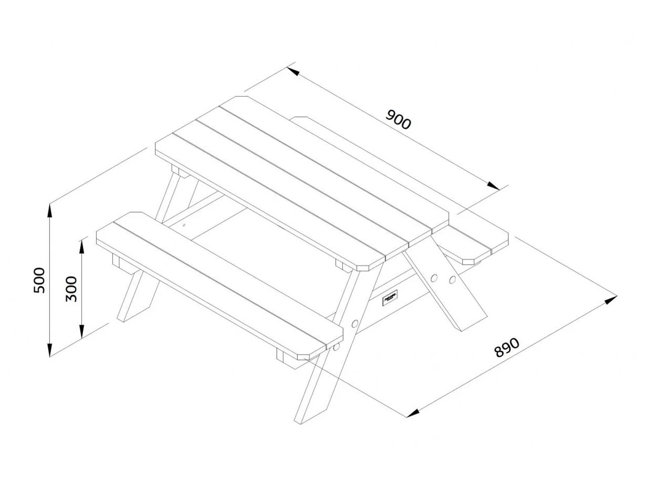 Lisbet Kids Wooden White Picnic Table 3 Lisbet Kids Wooden White Picnic Table
