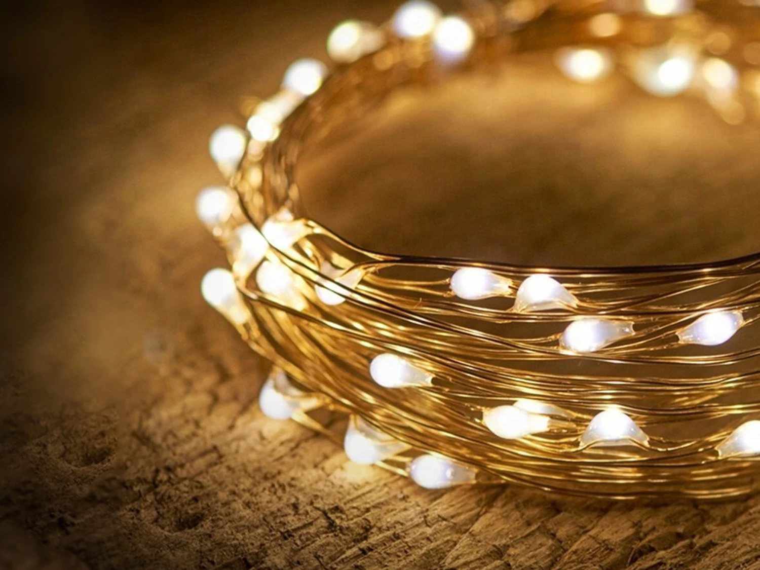 Copper Seed Lights Solar 300 LED Warm White