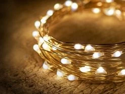 Copper Seed Lights Solar 100 LED Warm White