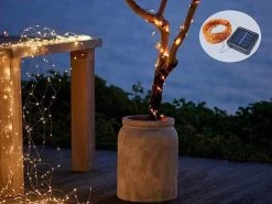 Copper Seed Lights Solar 100 LED Warm White -Gardena Store ch01 9c 200s ch01 9c 300s ch01 9c 100s solar seed lights copper wire 100 led warm white 4 2