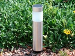 Solar Garden Light - Stainless Steel -Gardena Store ch8501m solar garden light 1