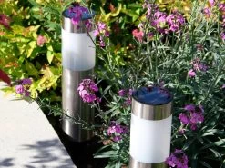 Solar Garden Light - Stainless Steel -Gardena Store ch8501m solar garden light 4