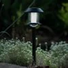 Solar Garden Stake Light - Black -Gardena Store ch98m b solar garden stake light black 3