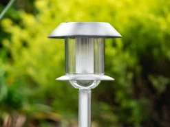Solar Garden Stake Light - Stainless Steel 8 Solar Garden Stake Light - Stainless Steel -Gardena Store ch98m solar garden stake light 2b