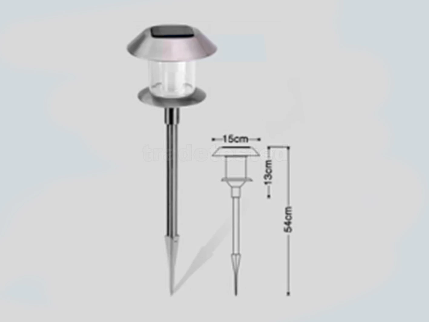 Solar Garden Stake Light - Stainless Steel 4 Solar Garden Stake Light - Stainless Steel - Image 2