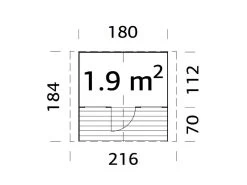 Kids Wooden Playhouse Felix 1.8m X 1.8m X 1.69m