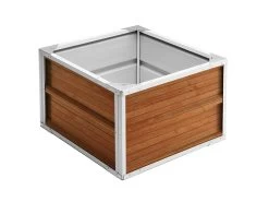 Raised Garden Bed 60cm X 60cm X 41cm Wood Finish