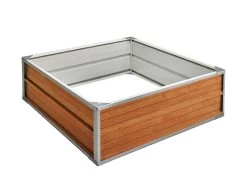 Raised Garden Bed 120cm X 120cm X 41cm Wood Finish
