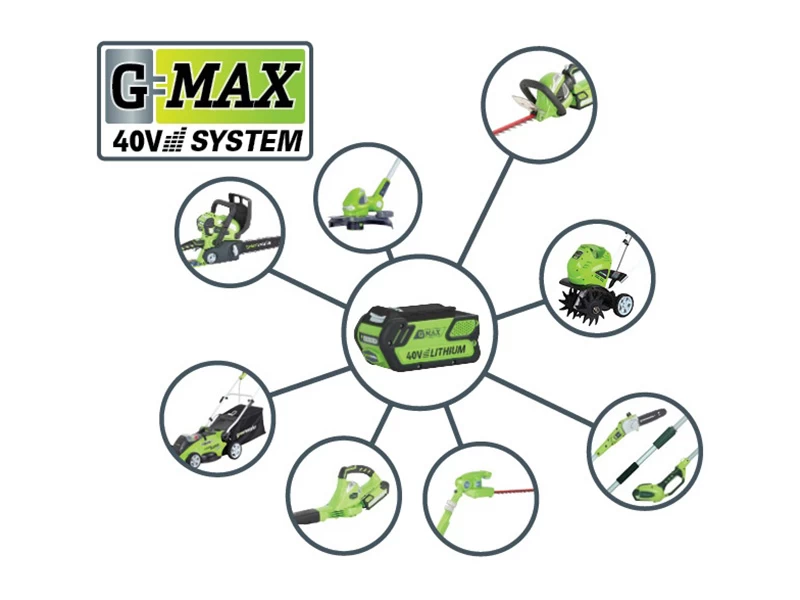 Greenworks Long Reach Hedge Trimmer G-MAX 40V 2.0Ah Kit 3 Greenworks Long Reach Hedge Trimmer G-MAX 40V 2.0Ah Kit