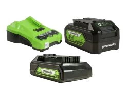 Greenworks 24V Battery & Charger 3 Piece Kit 2.0/4.0Ah