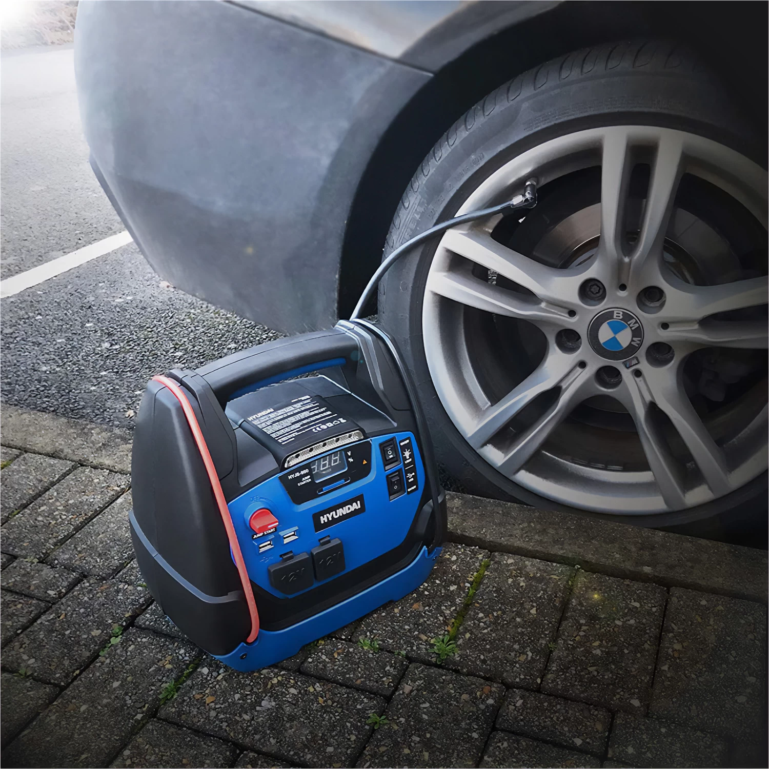 Hyundai Jump Start + Power Bank + Compressor 12000mAh 11 Hyundai Jump Start + Power Bank + Compressor 12000mAh - Image 9
