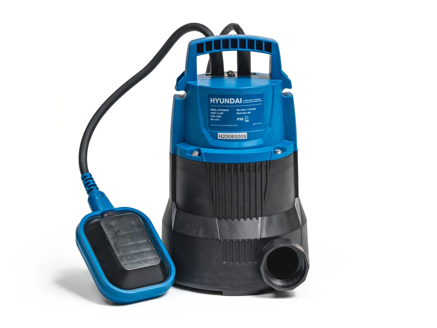 Hyundai Submersible Drainage Clean Water Pump 250W 5 Hyundai Submersible Drainage Clean Water Pump 250W - Image 3