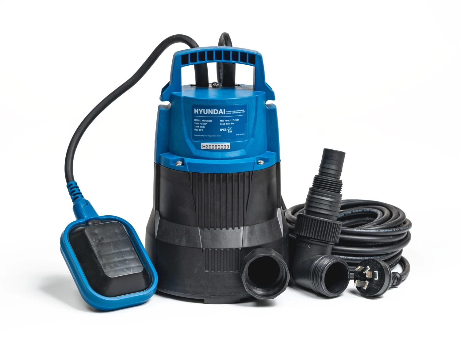 Hyundai Submersible Drainage Clean Water Pump 250W 7 Hyundai Submersible Drainage Clean Water Pump 250W - Image 5