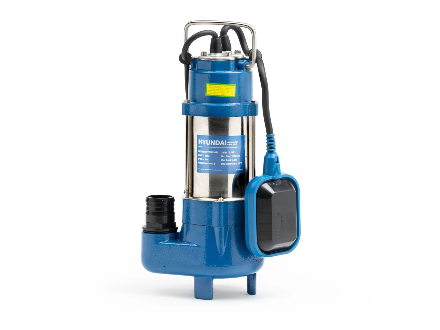 Hyundai Submersible Stainless Steel Wastewater Pump 250W 4 Hyundai Submersible Stainless Steel Wastewater Pump 250W - Image 2