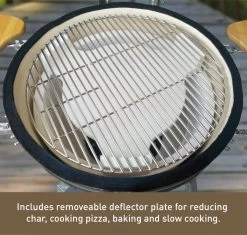 Kamado Ceramic Grill BBQ 21" 33 Kamado Ceramic Grill BBQ 21" -Gardena Store kamado deflector plate detail 2b
