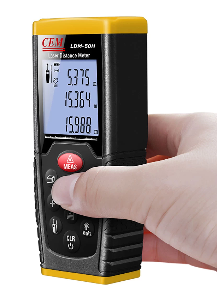 CEM Indoor & Outdoor Laser Distance Measurer 50m 3 CEM Indoor & Outdoor Laser Distance Measurer 50m