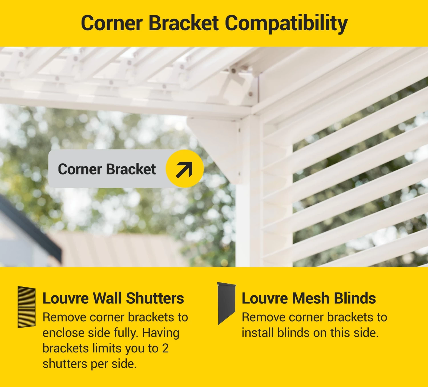 Louvre Roof System Wall Mount 4m X 3m Charcoal 7 Louvre Roof System Wall Mount 4m X 3m Charcoal - Image 5