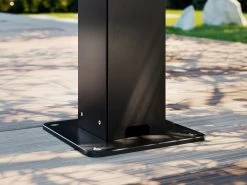 Louvre Roof System Wall Mount 6m X 4m Charcoal -Gardena Store louvre drainage charcoal 2