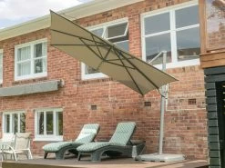 Shelta Lynden Cantilever Umbrella Olefin 2.8M - Taupe -Gardena Store lyndon28 taupe 1