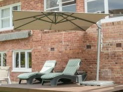Shelta Lynden Cantilever Umbrella Olefin 2.8M - Taupe -Gardena Store lyndon28 taupe 2