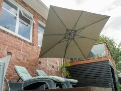 Shelta Lynden Cantilever Umbrella Olefin 2.8M - Taupe -Gardena Store lyndon28 taupe 6