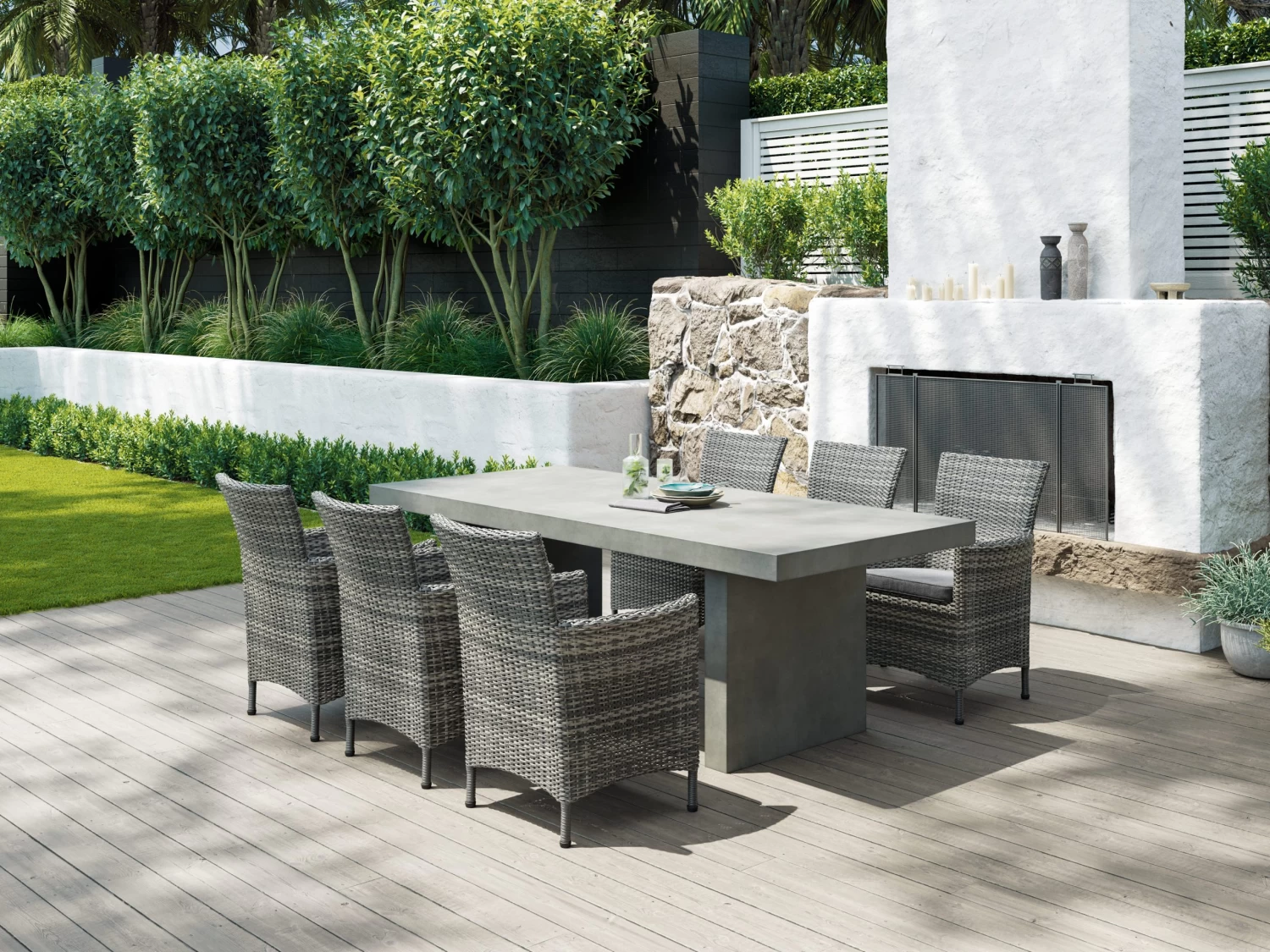 Modulo Concrete Outdoor Dining Table 5 Modulo Concrete Outdoor Dining Table - Image 3