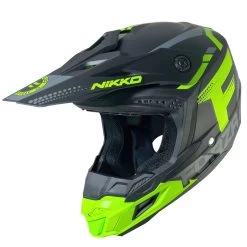 Nikko N601 Youth Motorcross Helmet Green 53-54cm 10 Nikko N601 Youth Motorcross Helmet Green 53-54cm -Gardena Store n601f green nikko n601 youth motorcross helmet green 1b 1