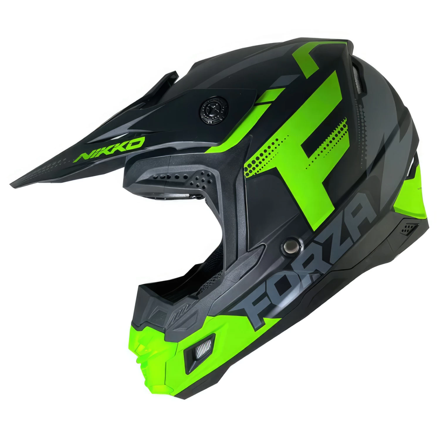 Nikko N601 Youth Motorcross Helmet Green 53-54cm 4 Nikko N601 Youth Motorcross Helmet Green 53-54cm - Image 2