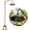 Neptune Classic Outdoor Shower With Mixer Antique Copper -Gardena Store nc200ac neptune classic antique copper 1b