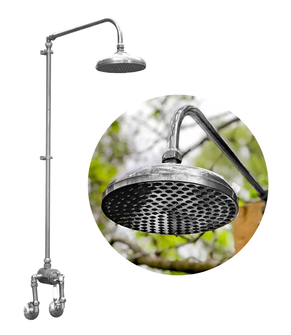 Neptune Classic Outdoor Shower With Mixer Chrome 3 Neptune Classic Outdoor Shower With Mixer Chrome