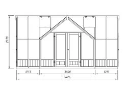 Glasshouse Emilia 4.2m X 5.4m -Gardena Store pa44 4254 palmako glasshouse emilia 4.2m x 5.4m 19.1m2 7
