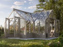 Glasshouse Emilia 4.2m X 5.4m -Gardena Store pa44 4254 palmako glasshouse emilia 4.2m x 5.4m 19.1m2 crop 1b