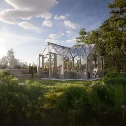 Glasshouse Emilia 4.2m X 5.4m -Gardena Store pa44 4254 palmako glasshouse emilia 4.2m x 5.4m 19.1m2 uncrop 1