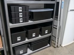 Storage Crate Hobby Box Black 30L - 6 Pack -Gardena Store pfishb storage crate fish bin heavy duty 54l 6 pack 14 1