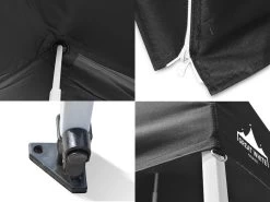 Great White Pop Up Gazebo 3m X 6m Black -Gardena Store pop up gazebo details logo 3