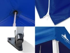 Great White Pop Up Gazebo Enclosed 3m X 4.5m Blue -Gardena Store pop up gazebo details logo blue