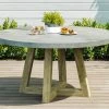 Tate Round Concrete Outdoor Dining Table -Gardena Store round contable tate concrete round outdoor dining table 1