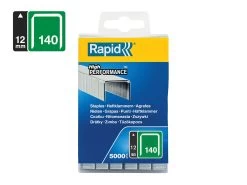 Rapid Flatwire Staples Galvanised 140/12 - Pack Of 5000